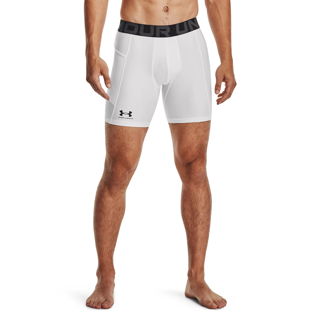 Men's HeatGear® Compression Shorts - S, White