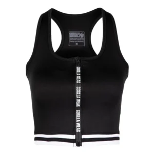 Mesa Zip Front Crop Top - XS, Black