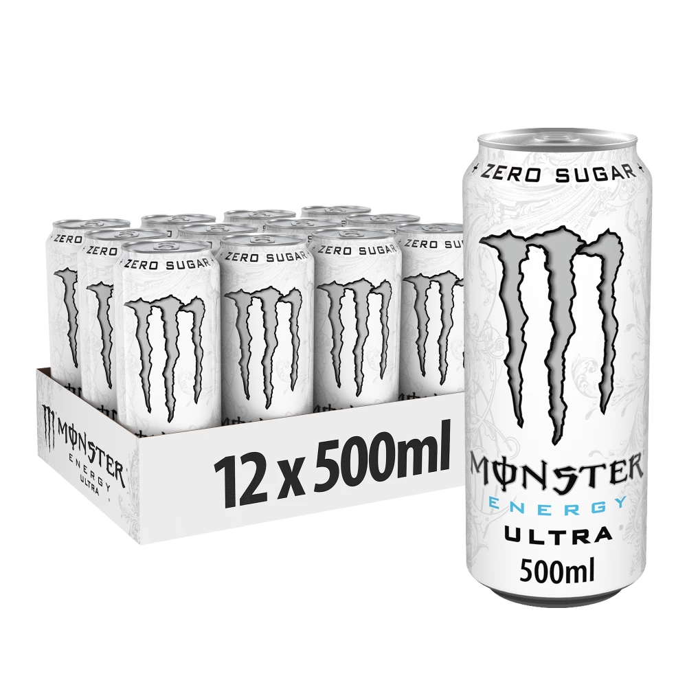 Monster Energy Ultra Zero Sugar - Pack de 12, White
