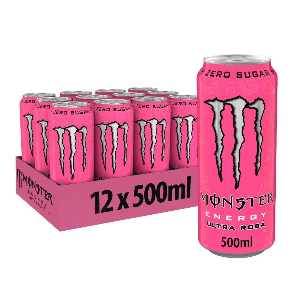 Monster Energy Ultra Zero Sugar - Pack de 12, Rosá