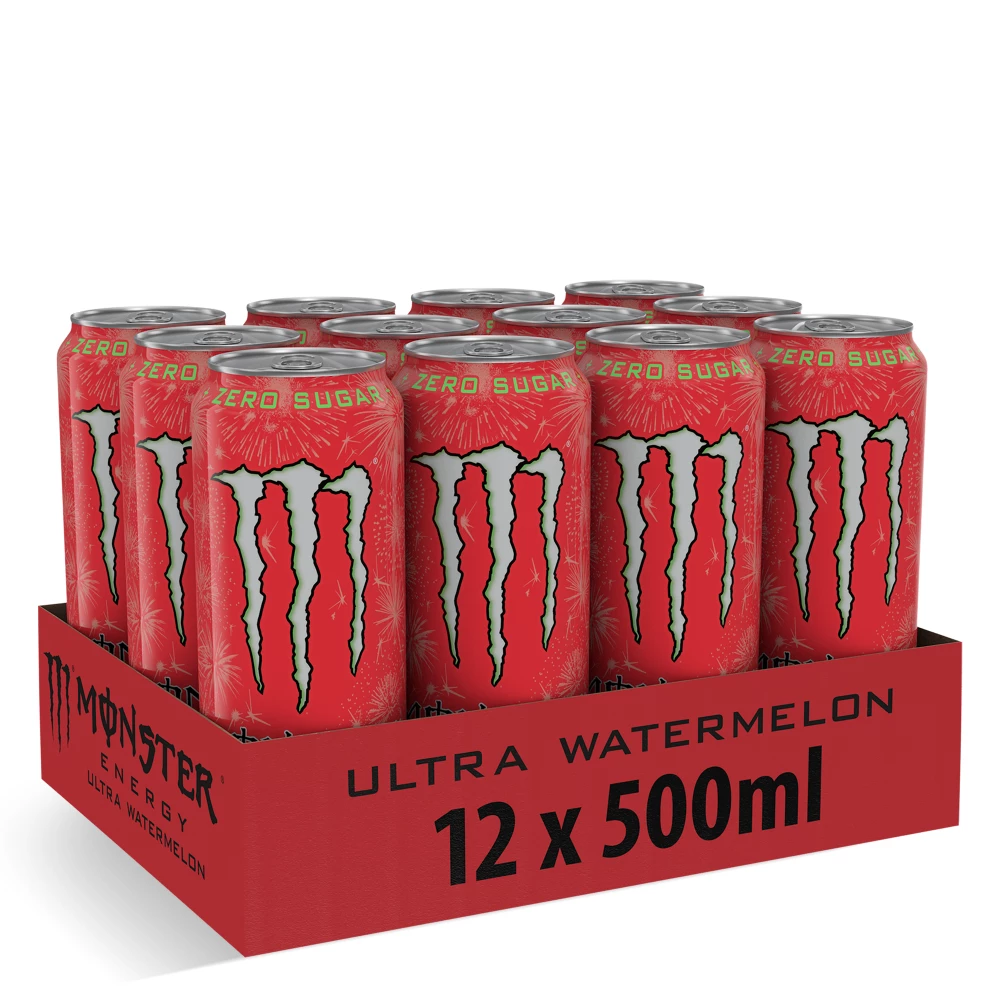 Monster Energy Ultra Zero Sugar - Pack de 12, Watermelon