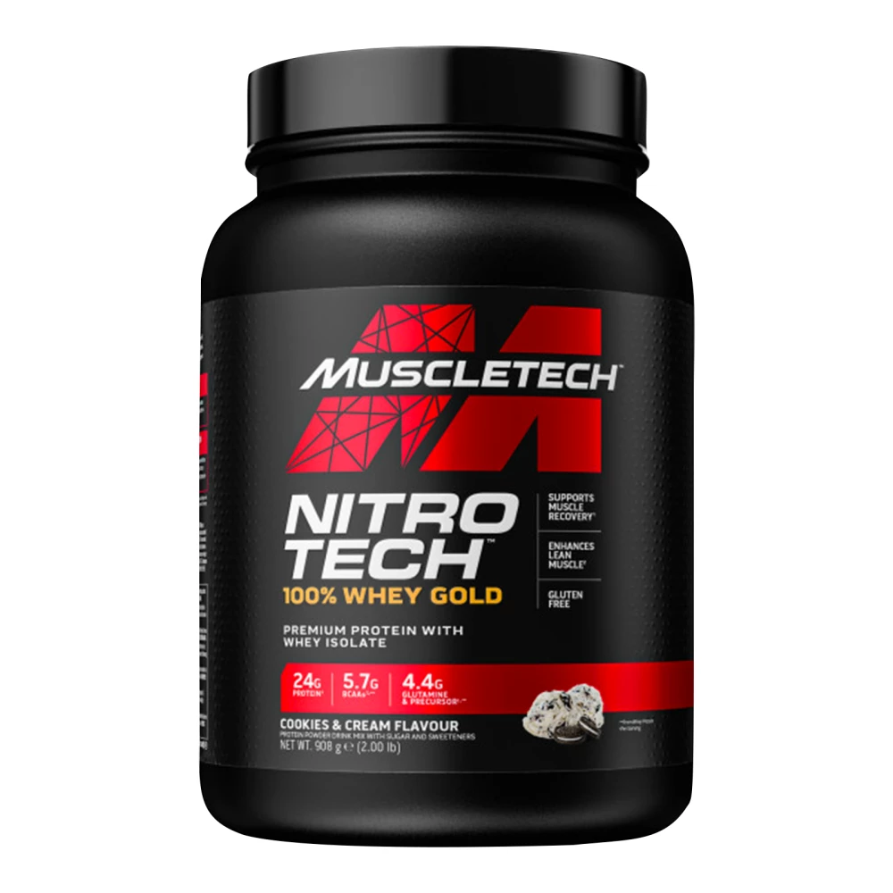 Nitro-Tech Whey Gold - 908g, Cookies & Cream