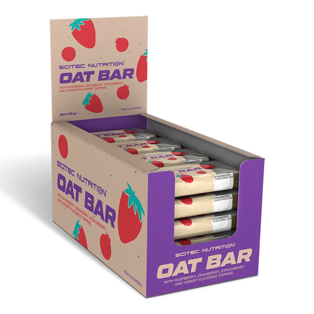 Oat Bar - Boite de 20, Raspberry Cranberry Strawberry Yogurt