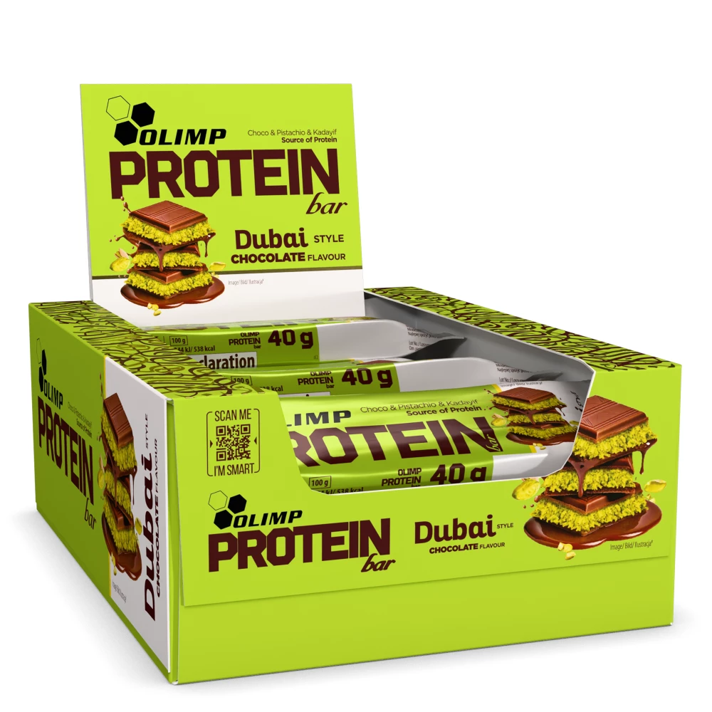 Olimp Protein Bar - Boite de 25, Dubai Chocolate