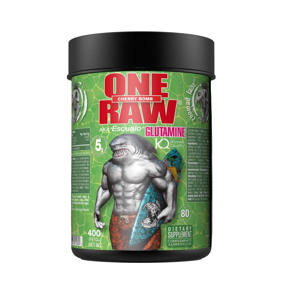 One Raw Glutamine - 400g, Cherry Bomb