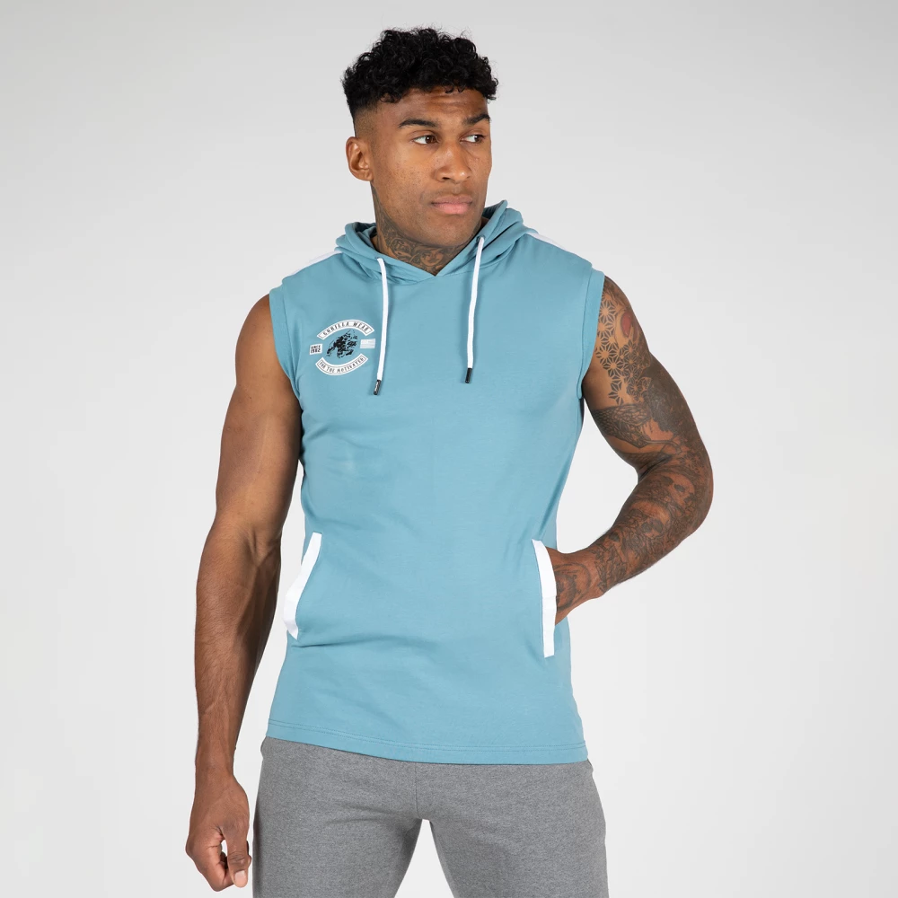 Oswego S/L Hooded T-Shirt - XXL, Blue
