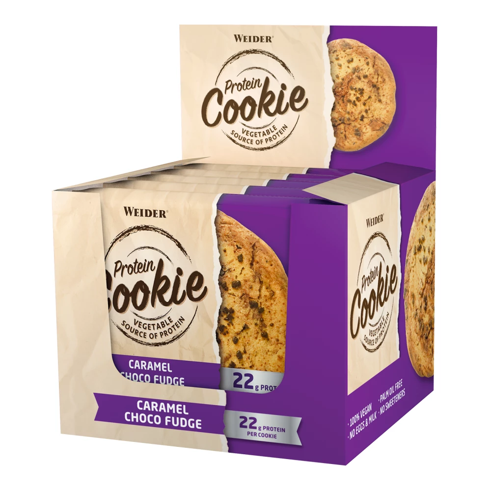 Protein Cookie - Boite de 12, Caramel Choco Fudge