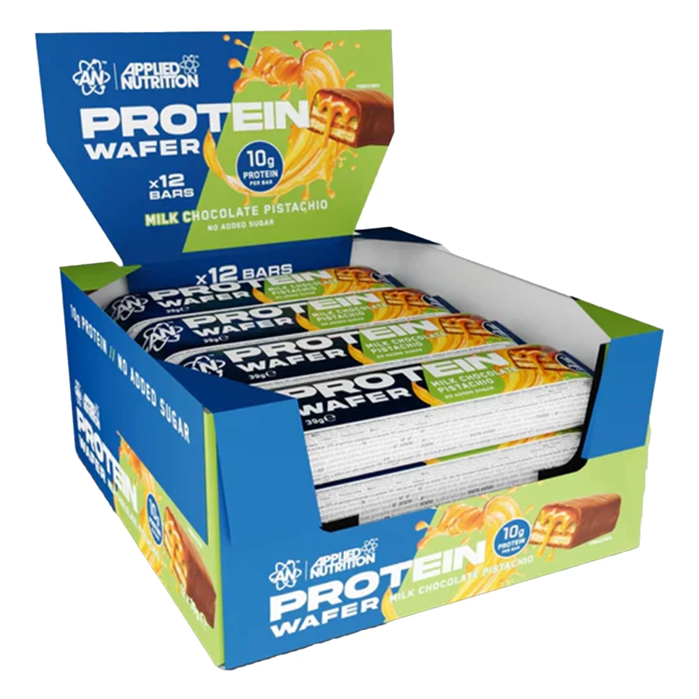 Protein Wafer - Boite de 12, Milk Chocolate Pistachio