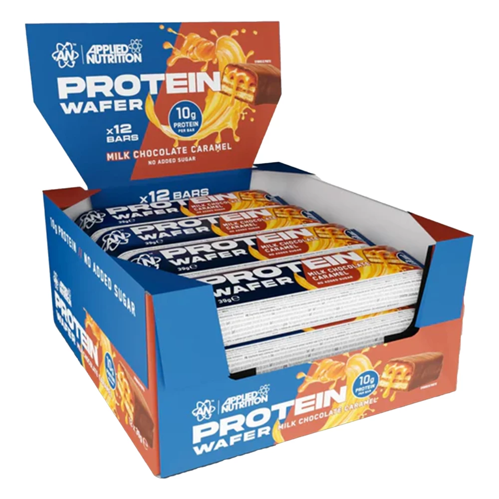 Protein Wafer - Boite de 12, Milk Chocolate Caramel