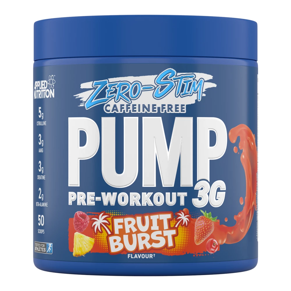Pump 3G Zero Stim Pre-Workout - 375g, Fruit Burst