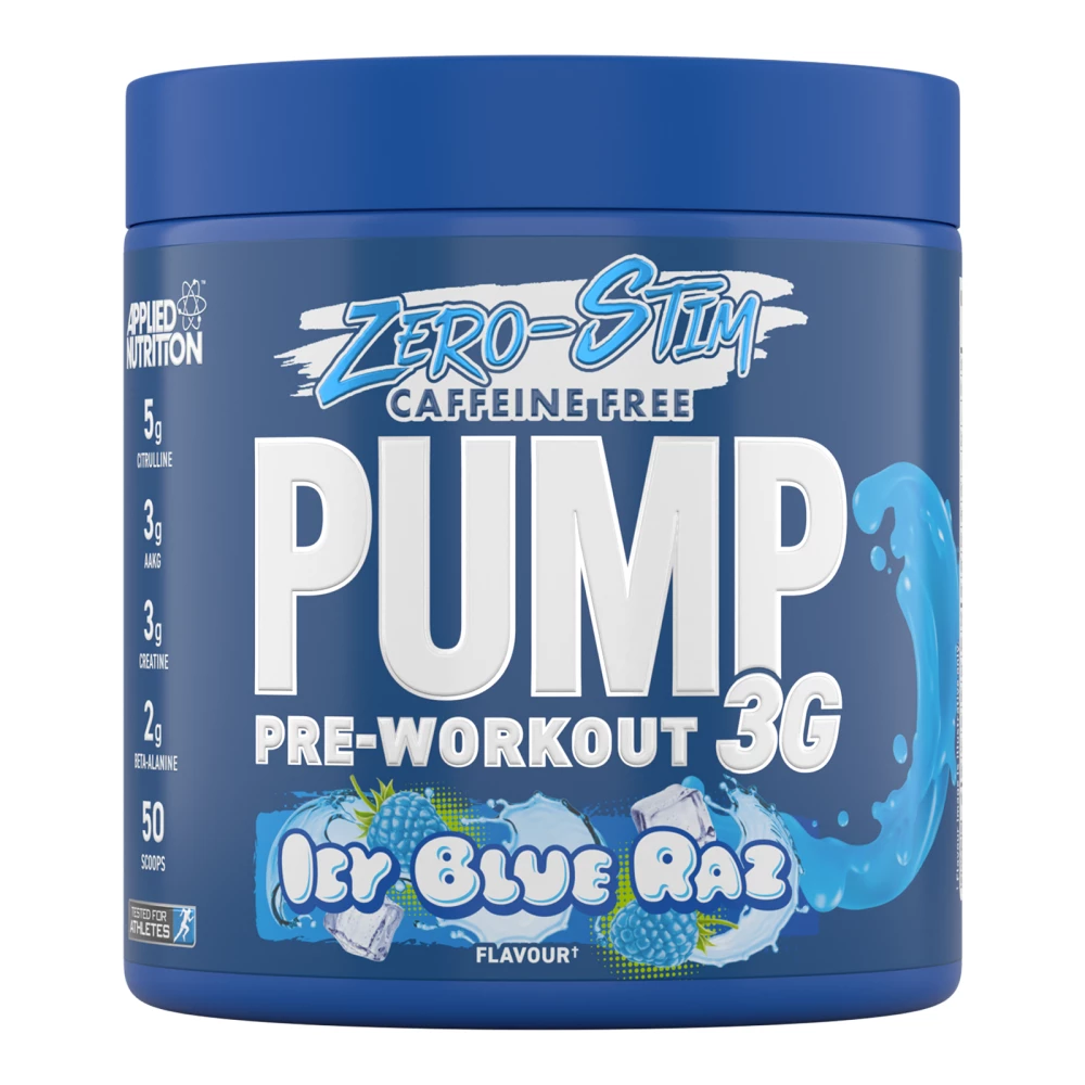 Pump 3G Zero Stim Pre-Workout - 375g, Icy Blue Raz