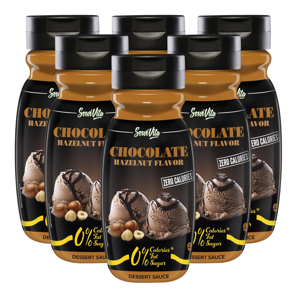 Sauces sucrées Servivita - Pack de 6, Chocolate Hazelnut