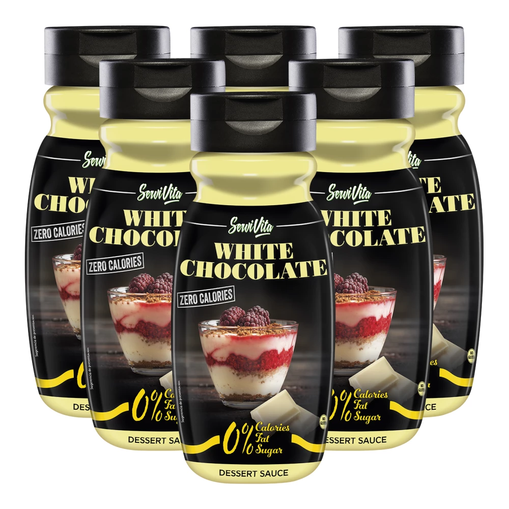 Sauces sucrées Servivita - Pack de 6, White Chocolate
