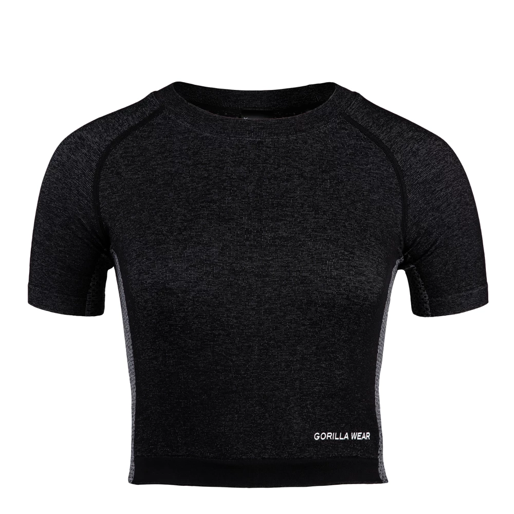Selah Seamless Crop Top - L/XL, Black