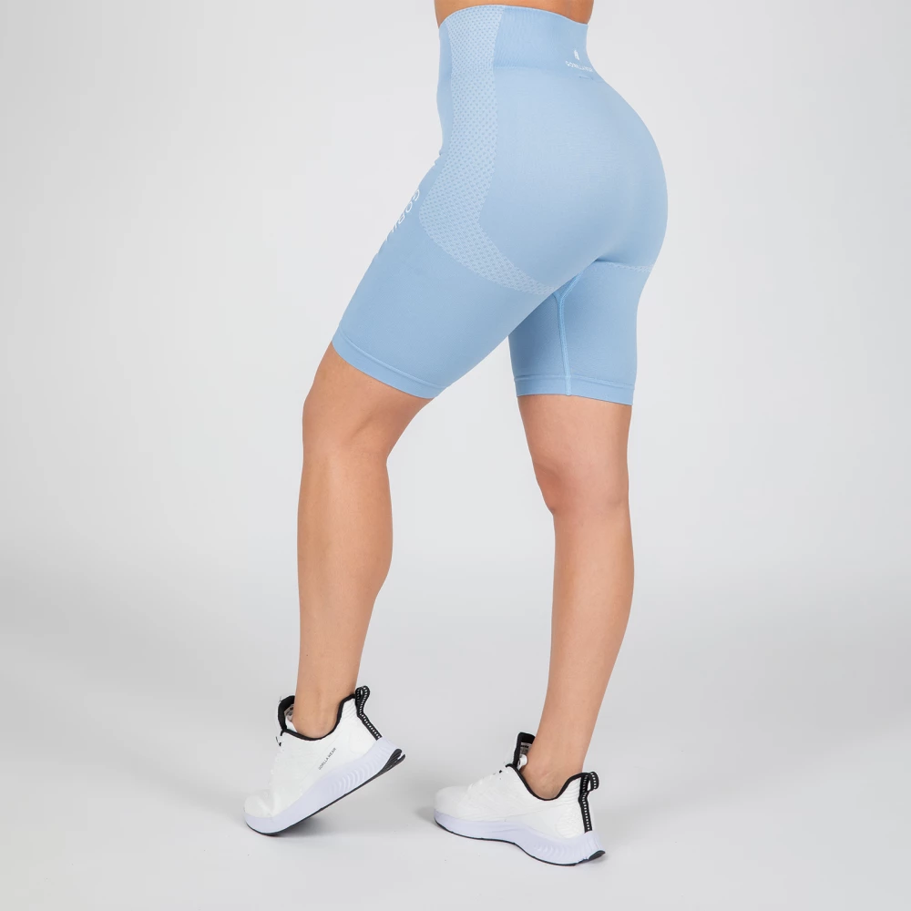 Selah Seamless Cycling Shorts - M/L, Light Blue