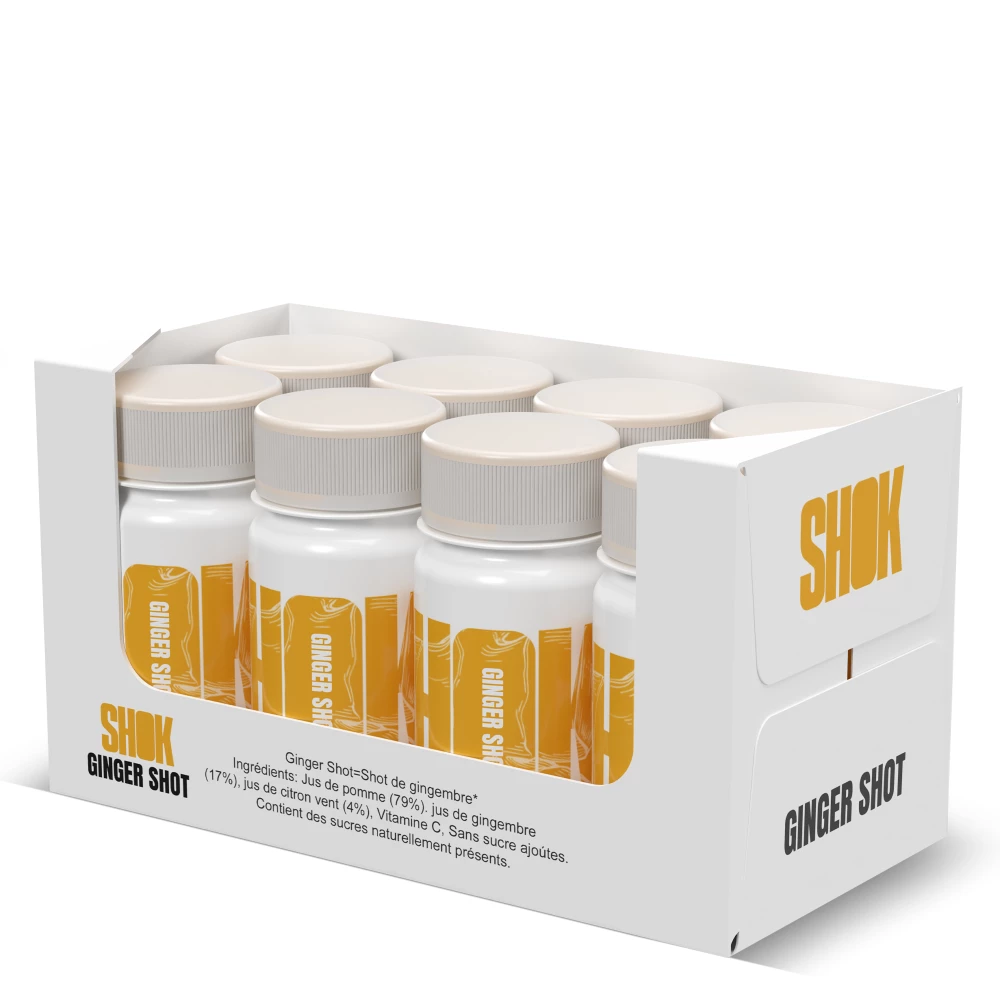 SHOK Ginger Shot - Pack de 8, Ginger