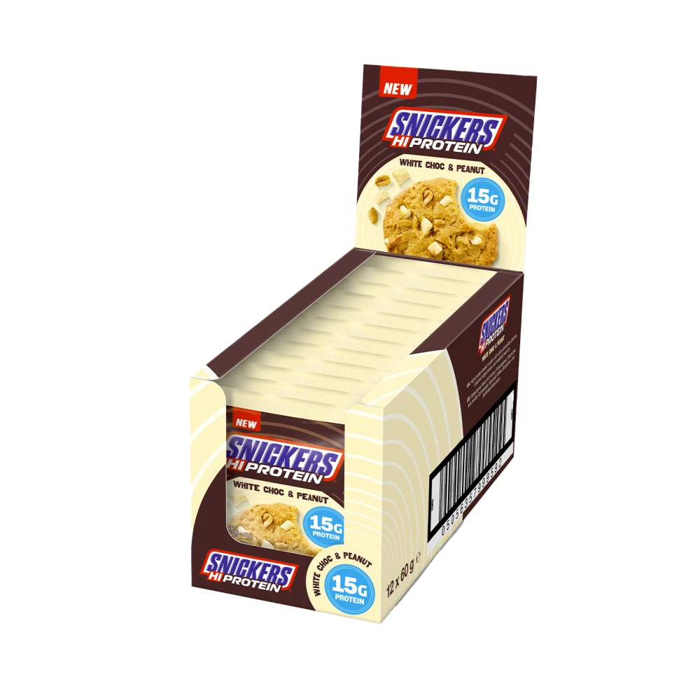 Snickers Hi-Protein Cookies - Boite de 12, White Chocolate Peanut