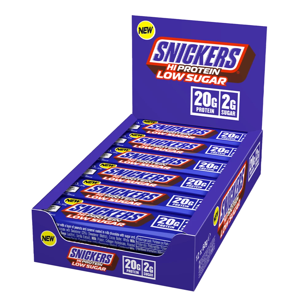 Snickers Hi-Protein Low Sugar - Boite de 12, Original