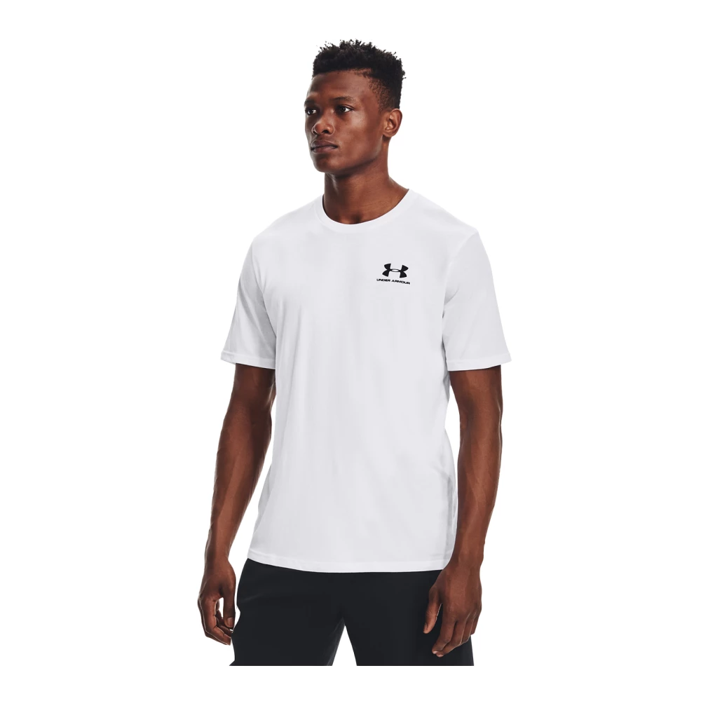 Haut à manches courtes Under Armour Sportstyle Left Chest - XL, White