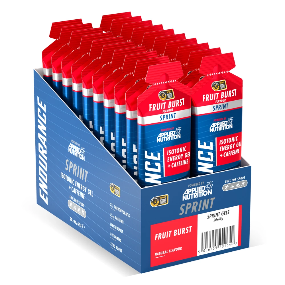 Sprint Isotonic Energy Gel + Caffeine - Boite de 20, Fruit Burst
