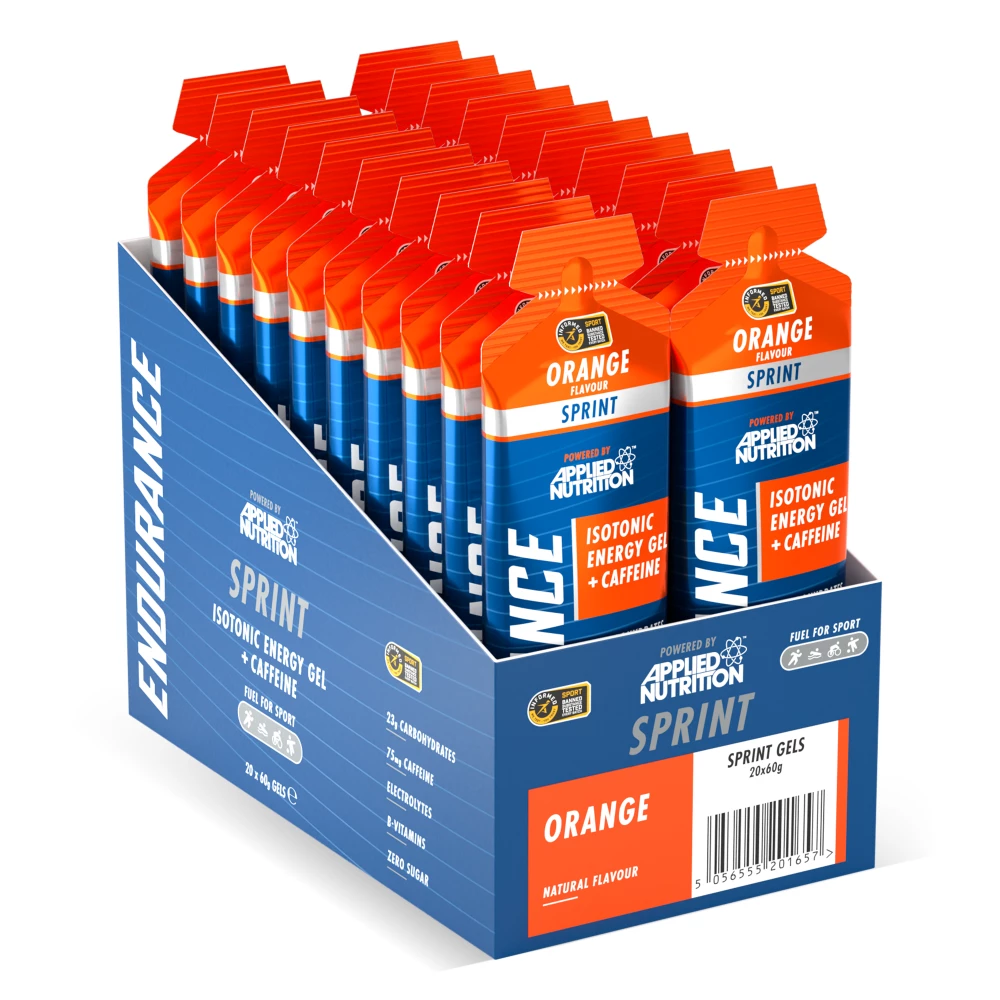 Sprint Isotonic Energy Gel + Caffeine - Boite de 20, Orange