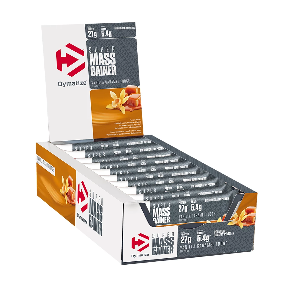 Super Mass Gainer Bar - Boite de 10, Vanilla Caramel Fudge