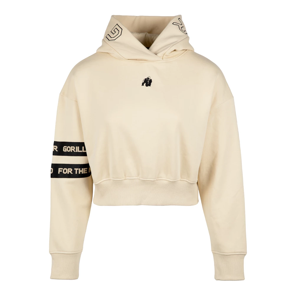 Tracey Cropped Hoodie - XL, Beige