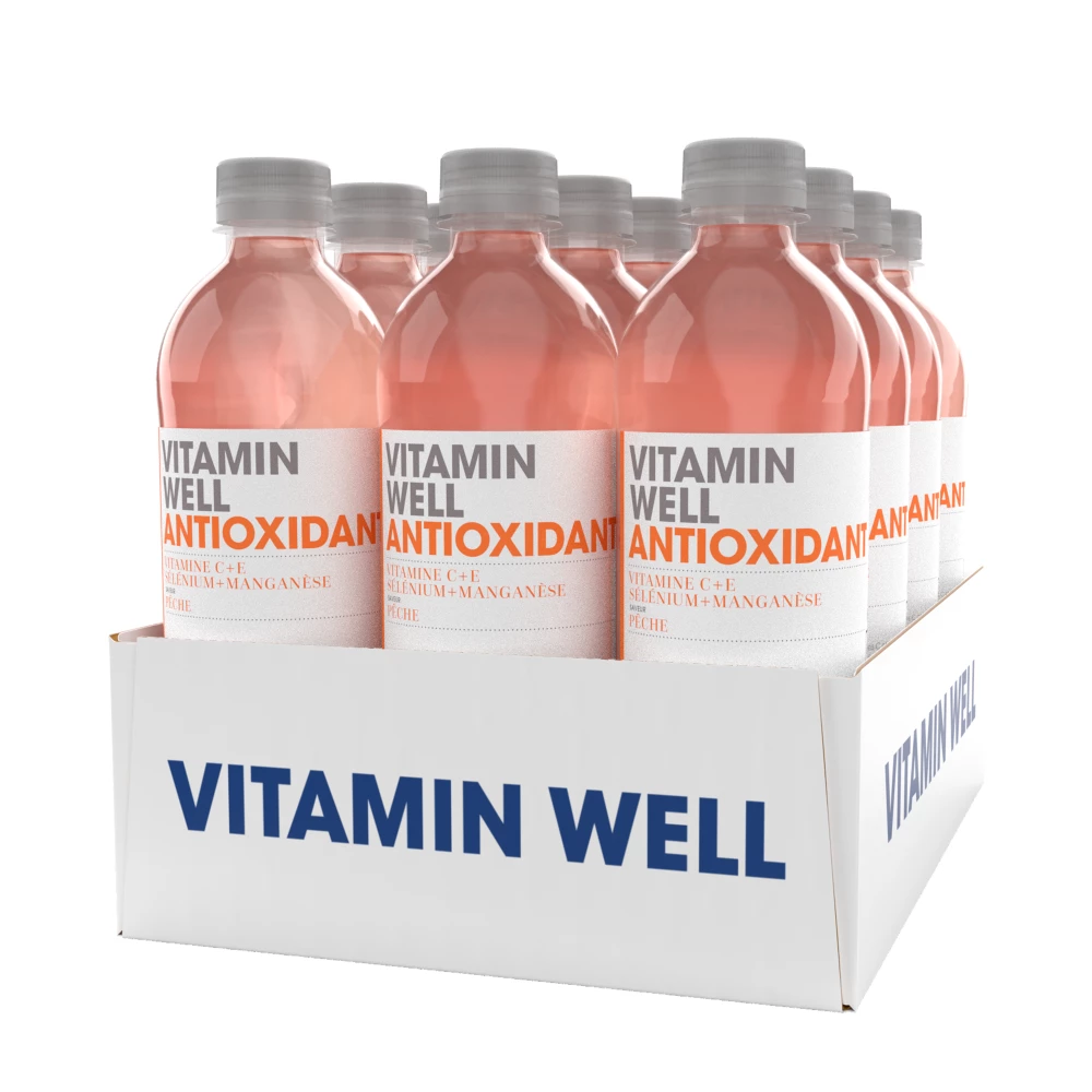 Vitamin Well Antioxidant - Pack de 12, Pêche