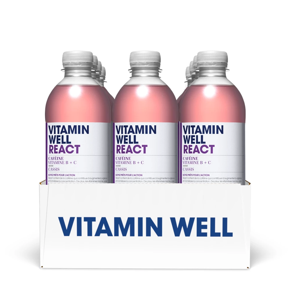 Vitamin Well React - Pack de 12, Cassis