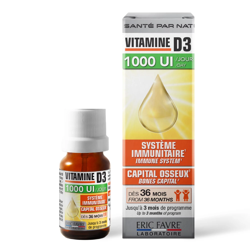 Vitamine D3 - 20ml, Saveur neutre