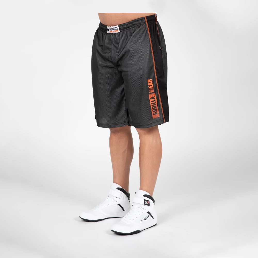 Wallace Mesh Shorts - XXL/XXXL, Gray/Orange