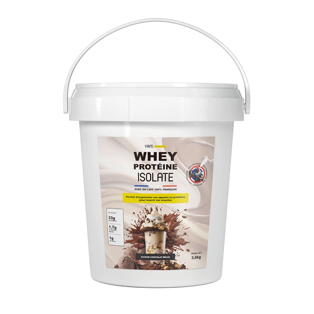Whey Protéine Isolate - 3600g, Chocolat Belge