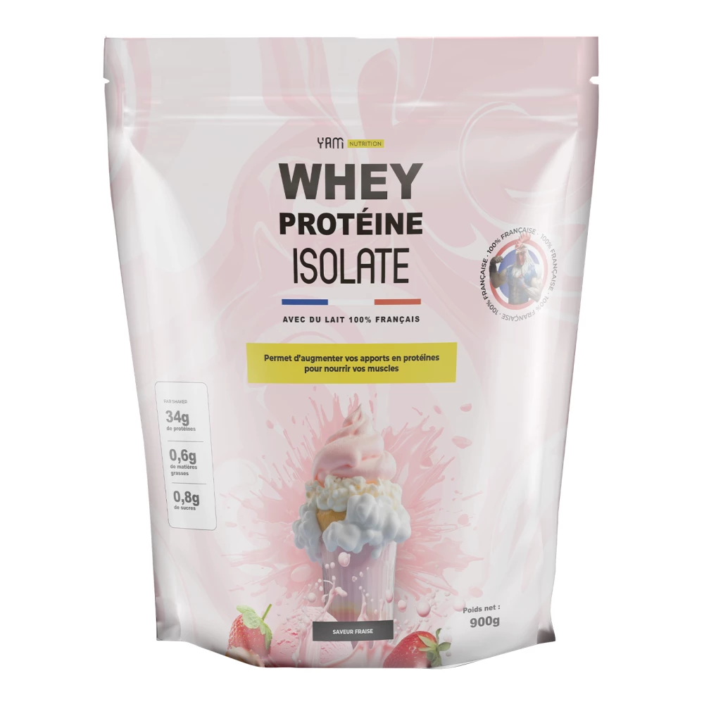 Whey Protéine Isolate - 900g, Fraise